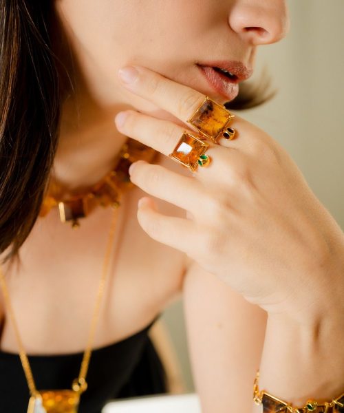 MVDUE-D2-G Duet Amber Ring