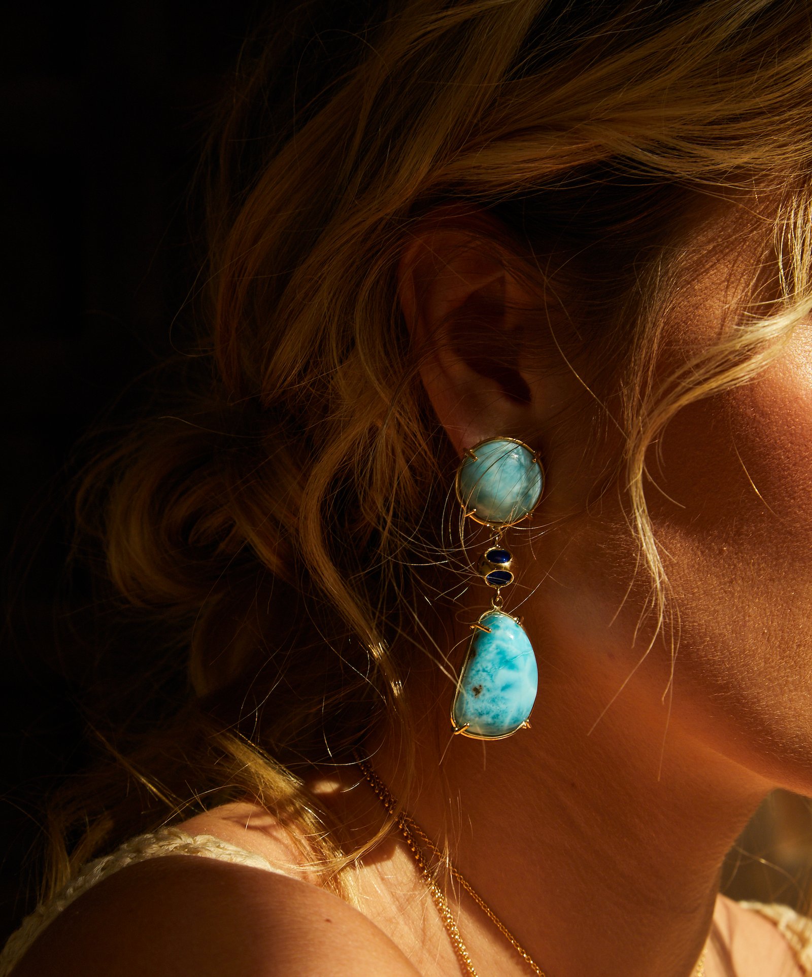 Petite Larimar Dangle