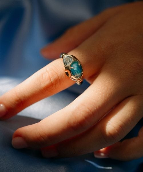 MVFJ-FAL-D1-TOUR-Y14K Magnet Tourmaline Ring