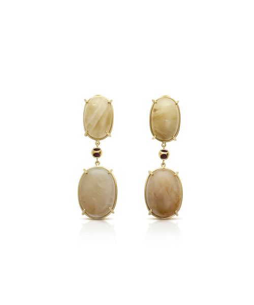 MVHUR-A20-G Cauni Moonstone Earrings