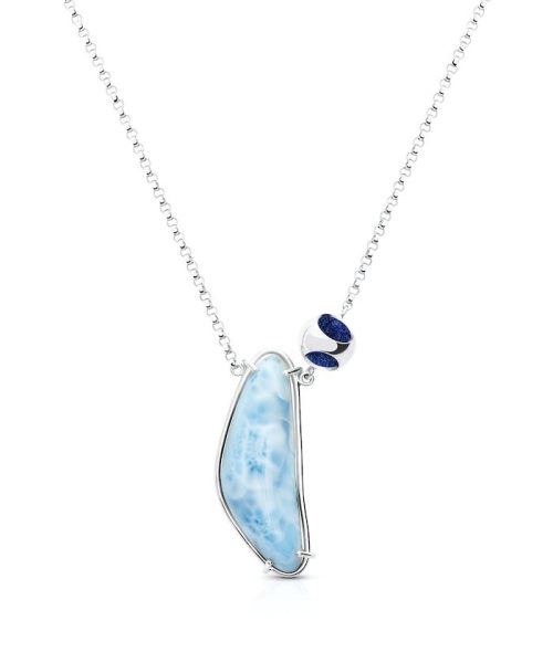 MVHUR-B24-S-n Petite Luna Larimar Necklace